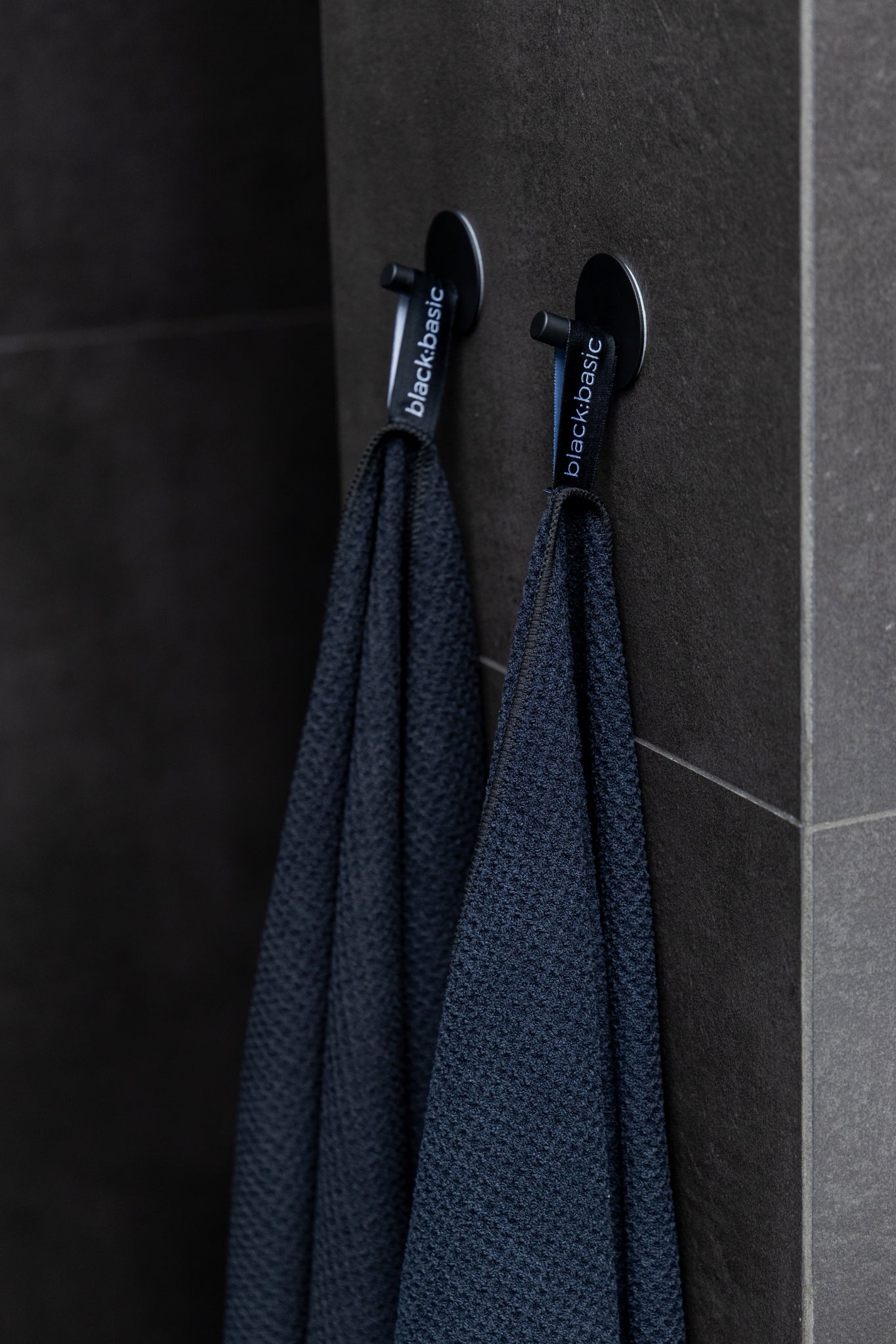 Black Microfibre Hand Towel
