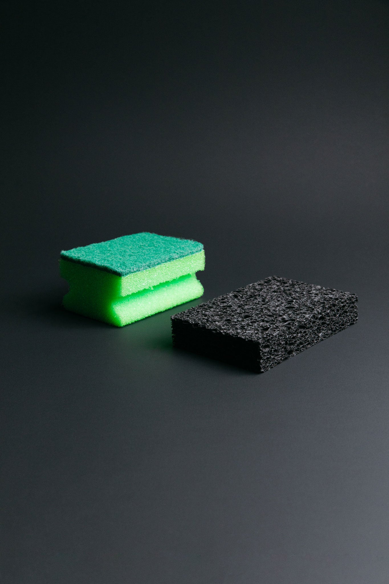 Premium Photo  Kitchen sponges isolated on white black sponges for washing  dishes